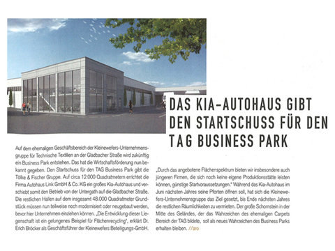 Krone: Das KIA-Autohaus gibt den Startschuss für den TAG Business Park