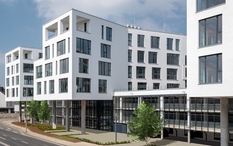 Roermonder Höfe_Ansicht_Fliethstraße. Gondo Immobilien GmbH Roermonder Höfe_Ansicht_Fliethstraße